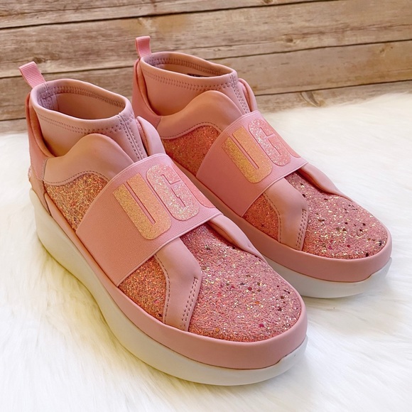 UGG Neutra Chunky Glitter Pink Glitter Sneakers - Picture 5 of 11